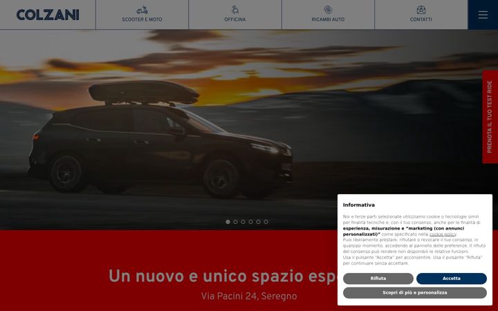 Screenshot of colzani.net