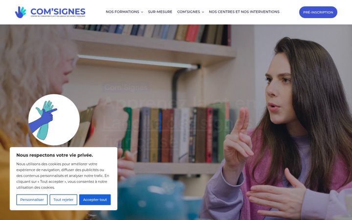 Screenshot του com-signes.fr