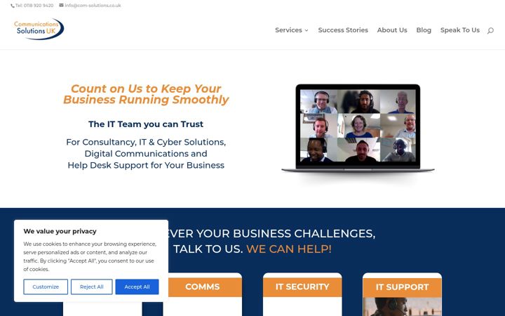 Zrzut ekranu com-solutions.co.uk