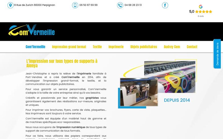 Screenshot of com-vermeille.fr