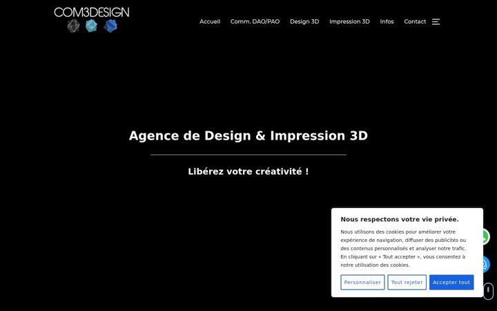 Screenshot of com3design.com