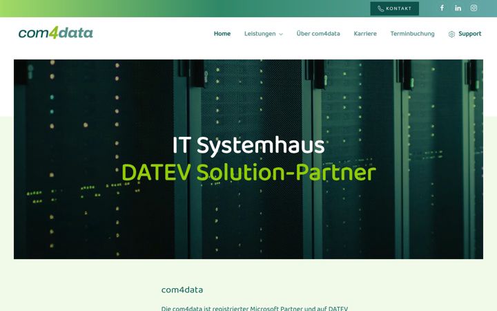 Screenshot of com4data.com