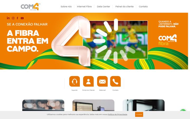 Screenshot of com4datacenter.com.br