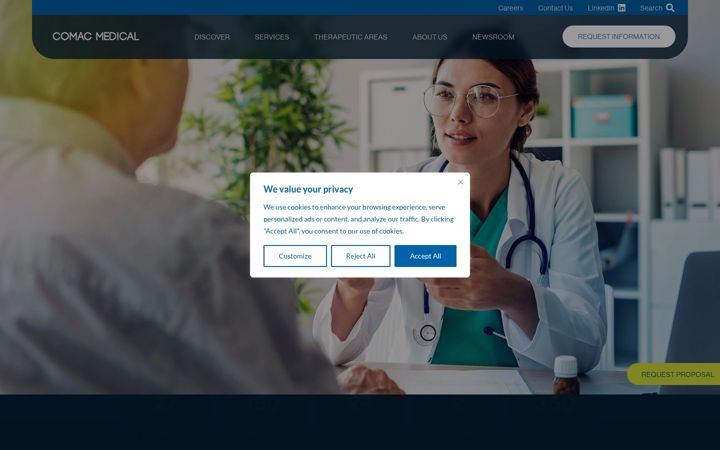 Screenshot of comac-medical.com