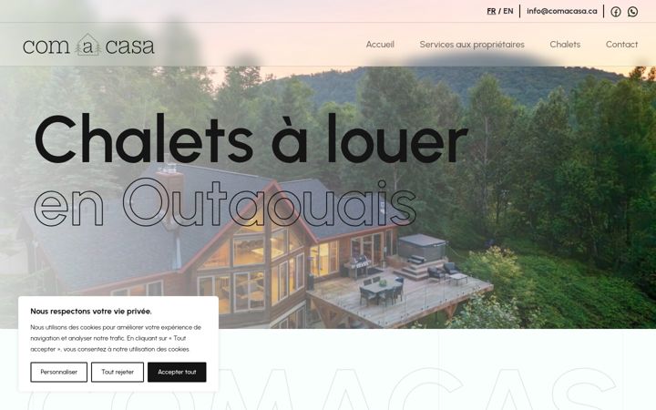 Screenshot of comacasa.ca