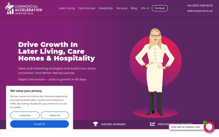 Zrzut ekranu comaccel.co.uk