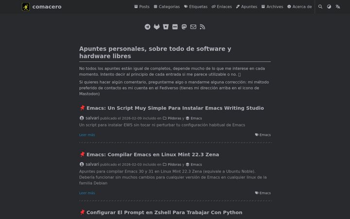 Screenshot of comacero.eu