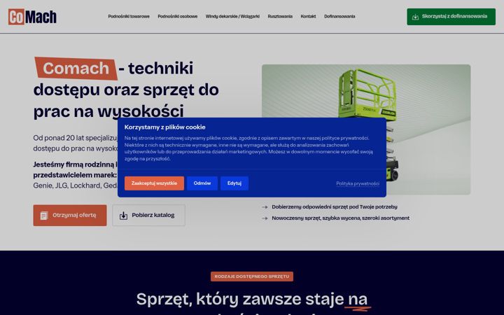 Screenshot of comach.pl
