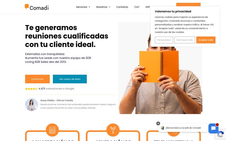 Screenshot di comadi.es