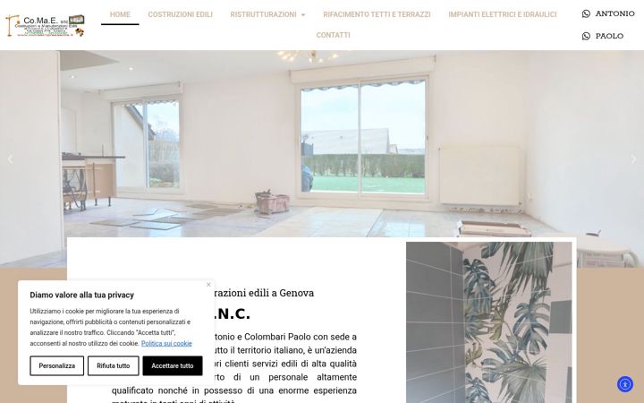 Screenshot of comaeimpresaedile.it