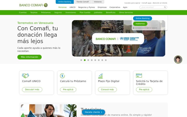 Screenshot ta' comafi.com.ar