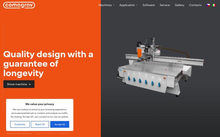 Screenshot of comagrav.com