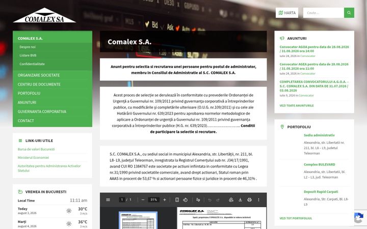 Screenshot of comalexsa.ro