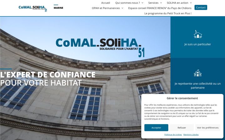 Screenshot of comalsoliha51.fr