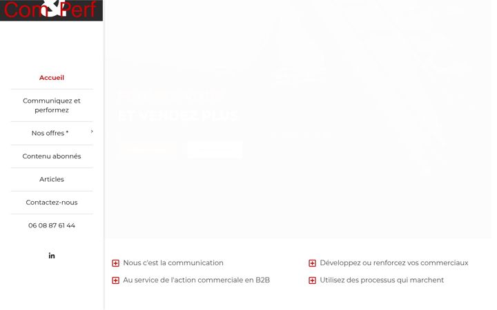 Screenshot of comandperf.fr