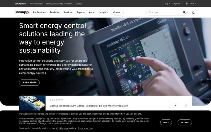 Screenshot of comap-control.com