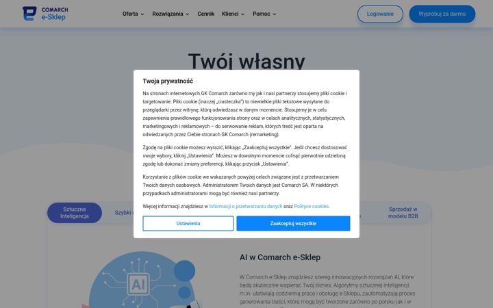 Screenshot di comarchesklep.pl