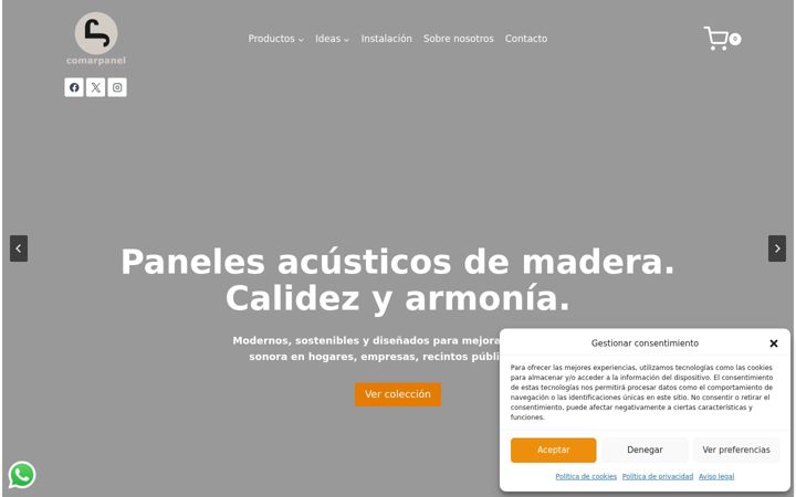 Screenshot of comarpanel.es