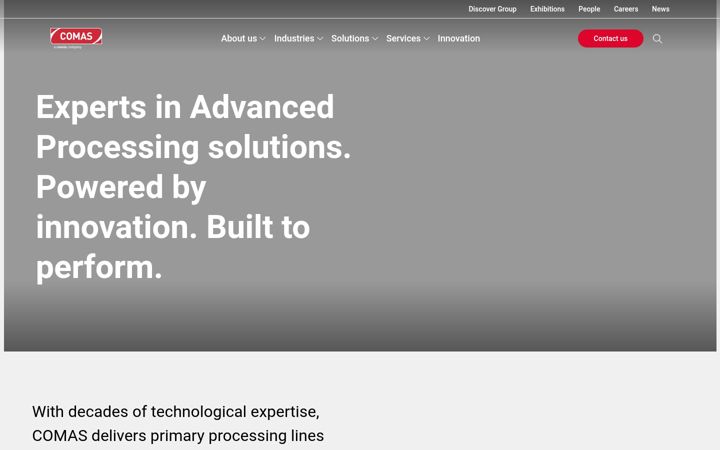 Screenshot of comasitaly.com