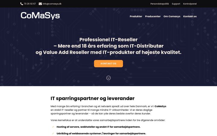 Screenshot of comasys.eu