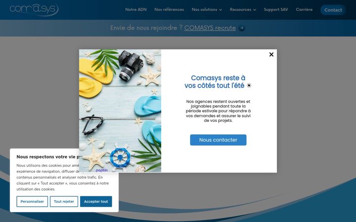 Screenshot of comasys.fr