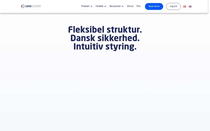 Screenshot di comasystem.dk
