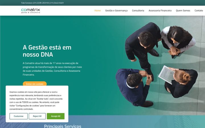 Screenshot of comatrix.com.br