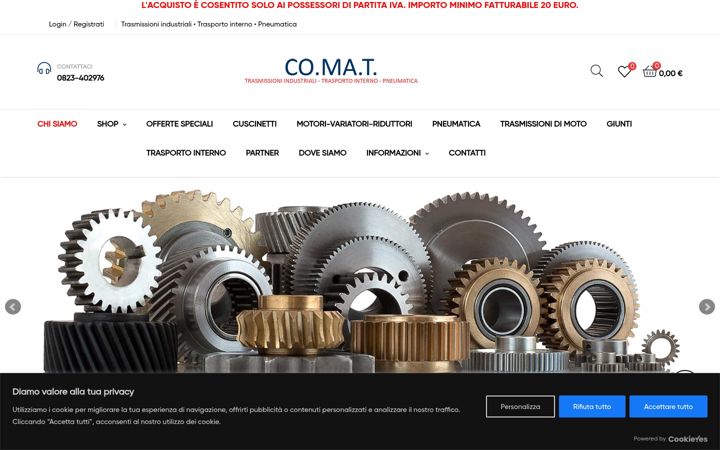 Screenshot of comatsrl.net