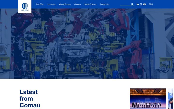 Screenshot of comau.com