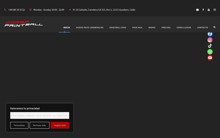Screenshot of combapaintball.com