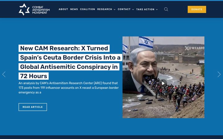 Screenshot of combatantisemitism.org