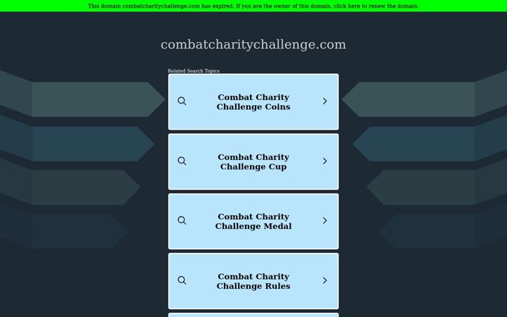 Screenshot of combatcharitychallenge.com