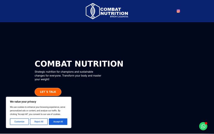 Captura de ecrã de combatnutrition.co