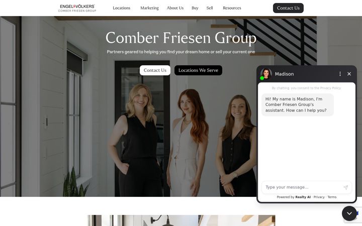 Skärmbild av comberfriesen.ca