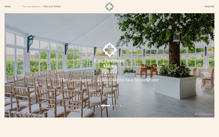 Screenshot of combermereabbey.co.uk