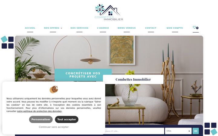 Screenshot of combettes-immo.fr