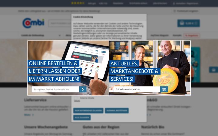 Screenshot of combi.de