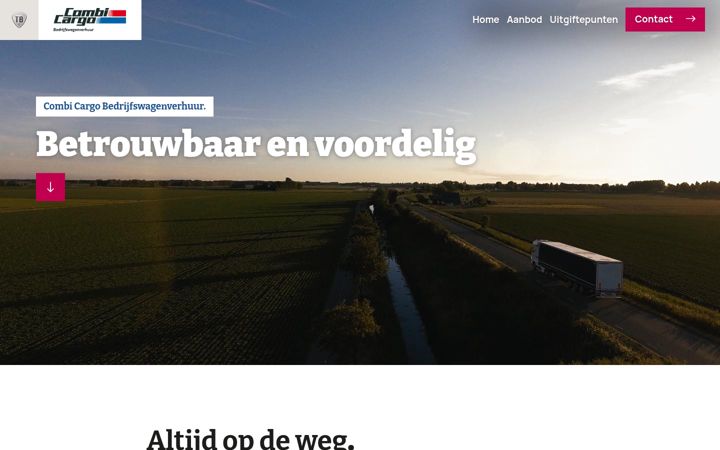 Skjámynd af combicargo.nl