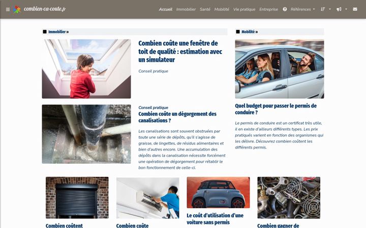 Screenshot di combien-ca-coute.fr