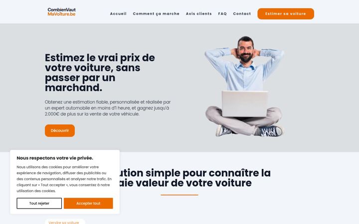 Screenshot of combienvautmavoiture.be