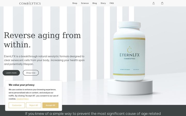 Screenshot of combilytics.com