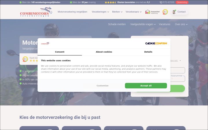 Screenshot of combimotors.nl
