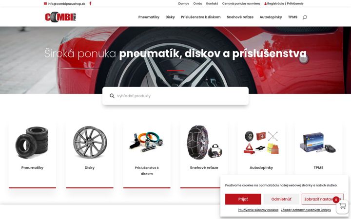 Screenshot of combipneushop.sk