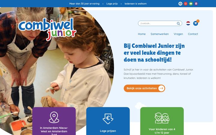 Screenshot von combiweljunior.nl