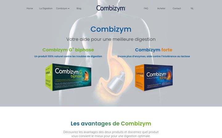 Screenshot of combizym.be
