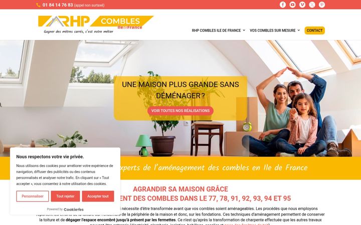 Screenshot di combles-ile-de-france.fr