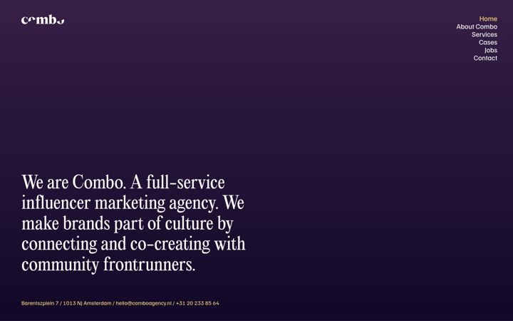 Screenshot von comboagency.nl
