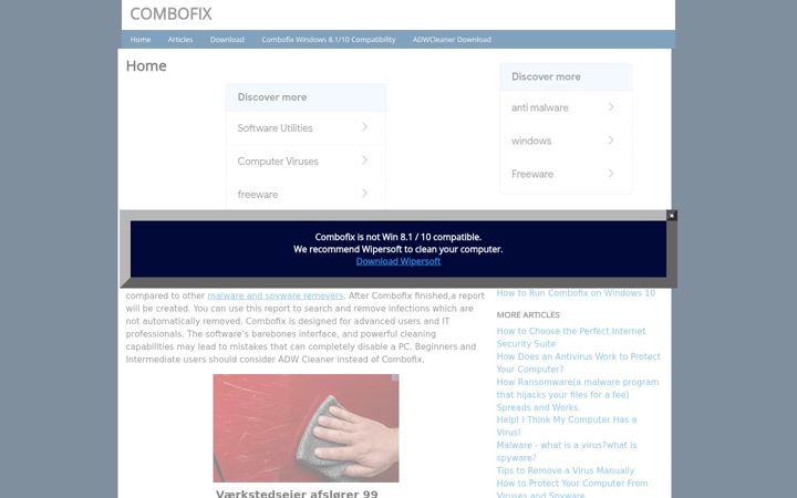 Screenshot of combofix.org