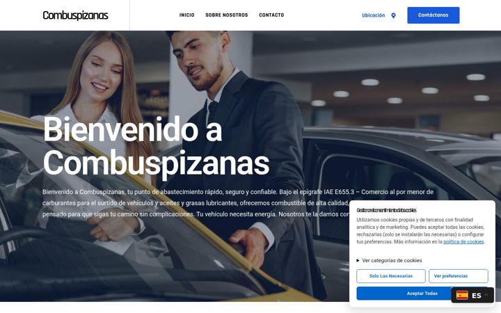 Screenshot of combuspizanas.com