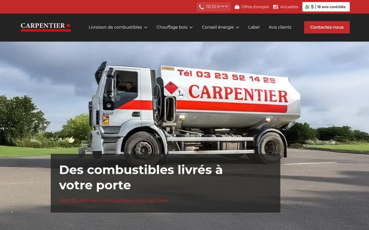Screenshot of combustibles-carpentier.fr